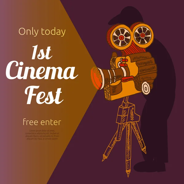 Film festival reclame poster — Stockvector