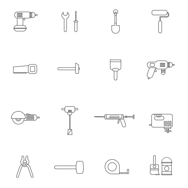 Home Reparatie gereedschap pictogram platte — Stockvector