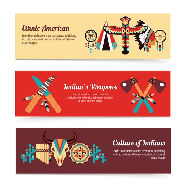 Ethnic design concept banners — Stock Vector