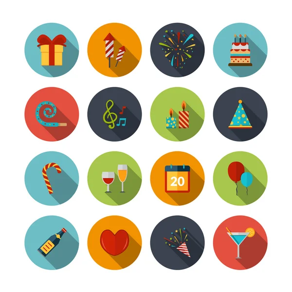 Conjunto de iconos de celebración — Vector de stock