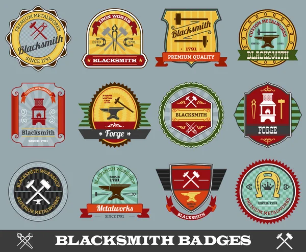 Smid Badges Set — Stockvector