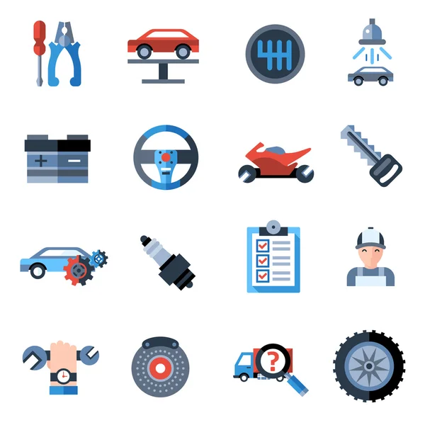 Iconos de reparación de coches — Vector de stock