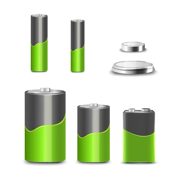 Zestaw ikon baterii — Wektor stockowy