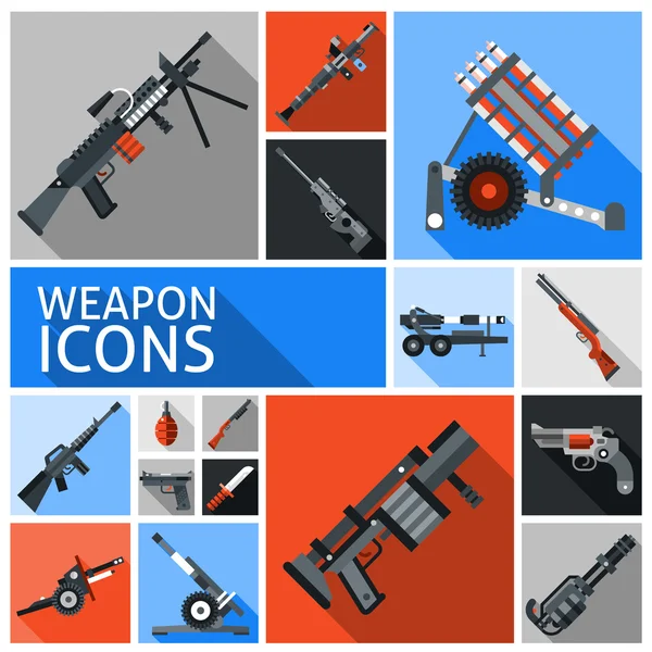 Zestaw ikon broń — Wektor stockowy