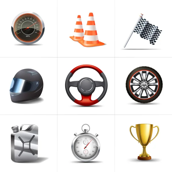 Racing Icons Set — Stockvector