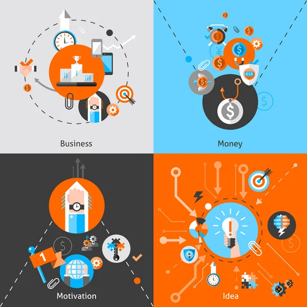 Ensemble de concepts d'entreprise — Image vectorielle