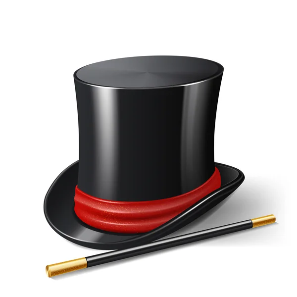 Magician Hat Realistic — Stock Vector