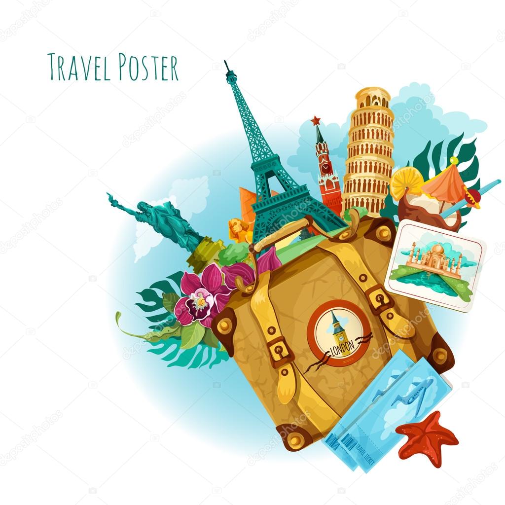 Landmarks Travel Background