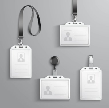Identification Cards Set clipart