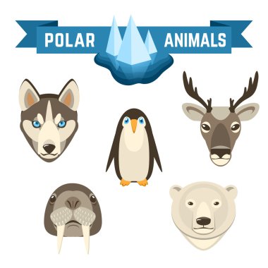 Polar Animals Set clipart