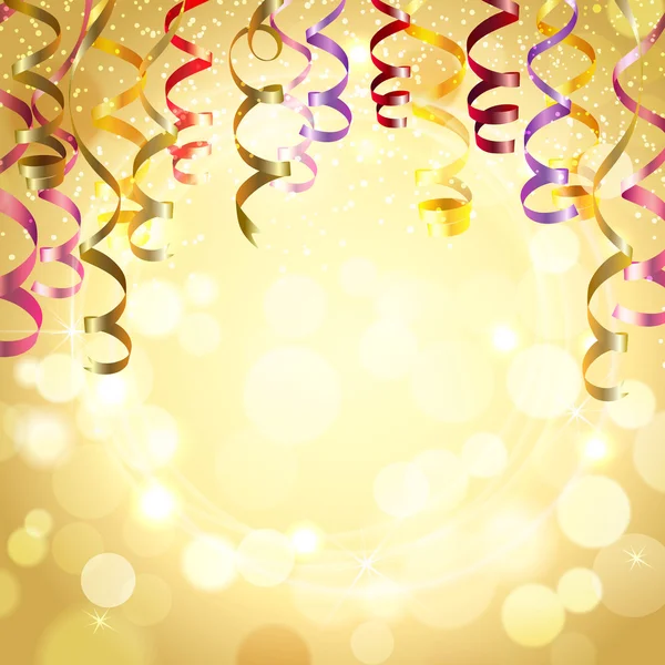 Celebration Background With Streamers — Stock Vector