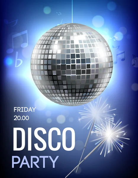 Disco Party Poster — Stock Vector