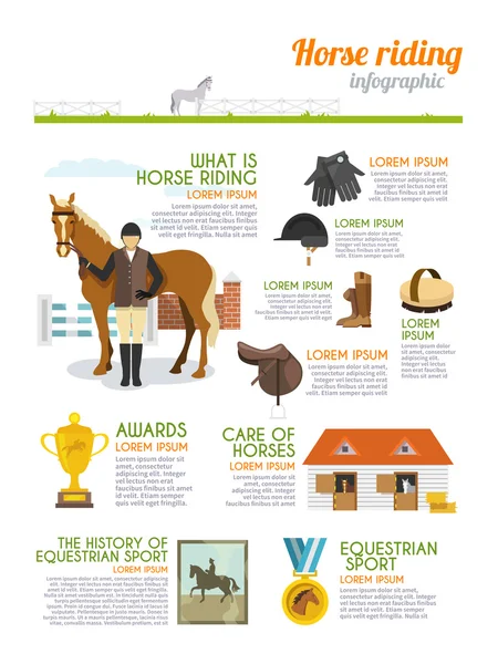 Jockey Infographics Set — Stock Vector