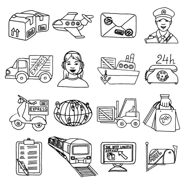 Logistic Icons Set — Stock Vector