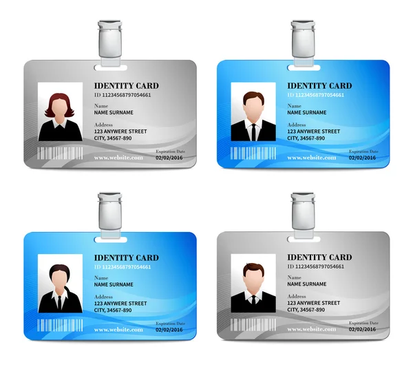 Id Card Set — Stock Vector