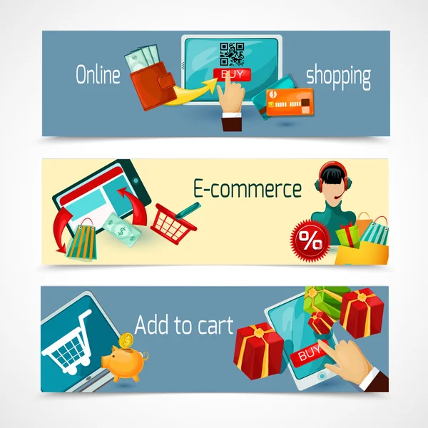 E-commerce Banner Set — Stockvector