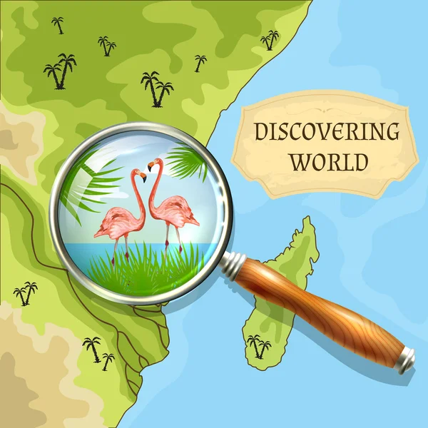 Discovering World Background — Stock Vector