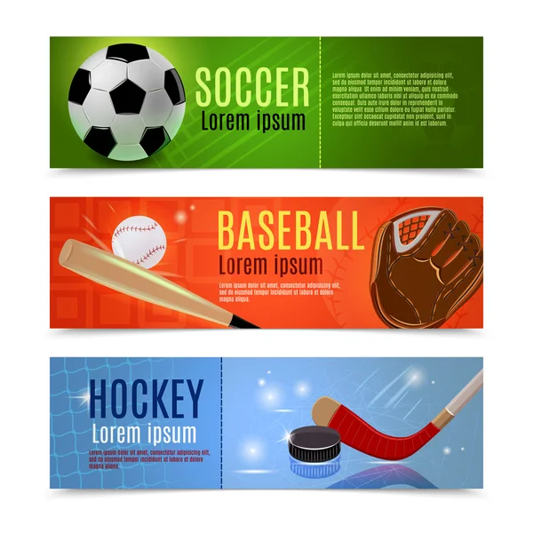 Sport Banner Set — Stock Vector