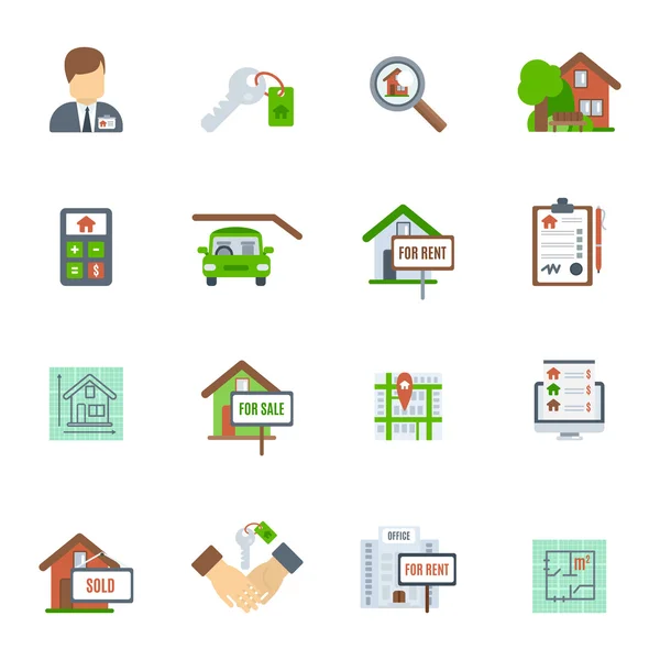 Real Estate Flat Icon — Stock Vector