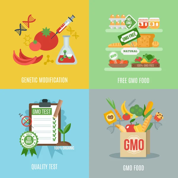 Set plat Gmo — Image vectorielle