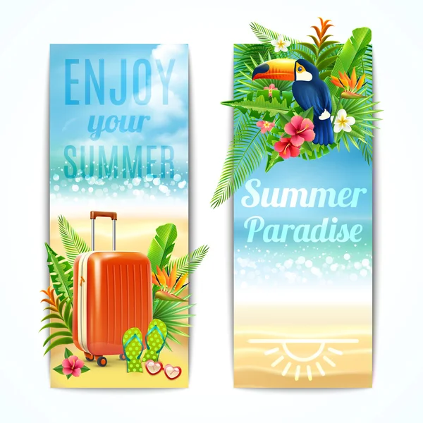 Conjunto de banners de viagem — Vetor de Stock