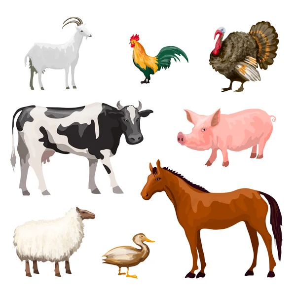 Animales de granja imágenes de stock de arte vectorial