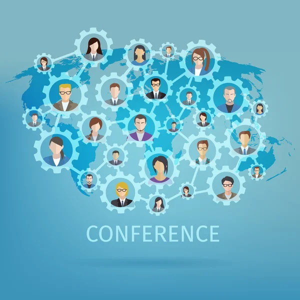 Concetto di Business Conference — Vettoriale Stock