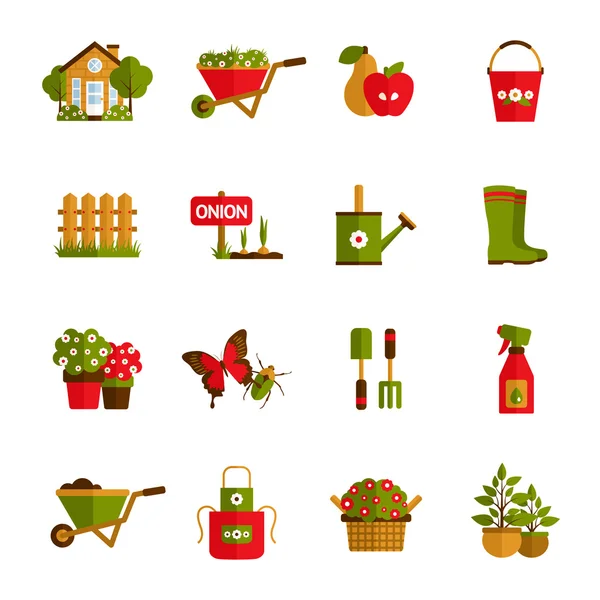 Conjunto de ícones de jardinagem —  Vetores de Stock