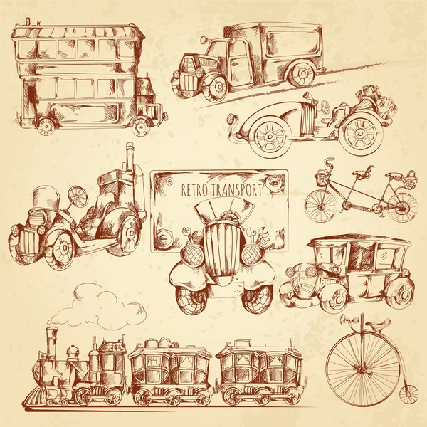 Vintage Transport Sketch — Stock Vector