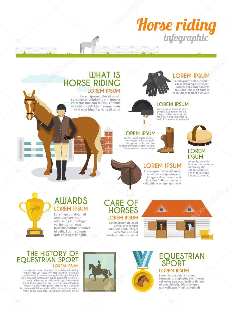 Jockey Infographics Set Stock Vector Image by ©macrovector 69391411