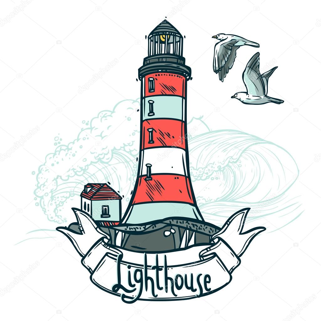 Lighthouse Sketch Illustration