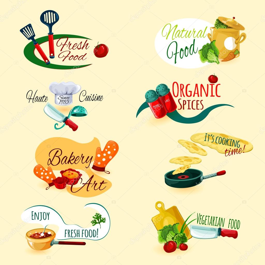 Cooking Emblems Set Stock Vector by ©macrovector 69395229