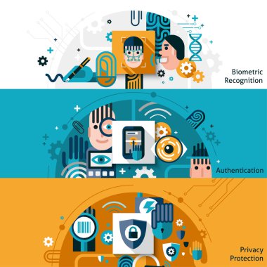 Biometric Authentication Banners clipart