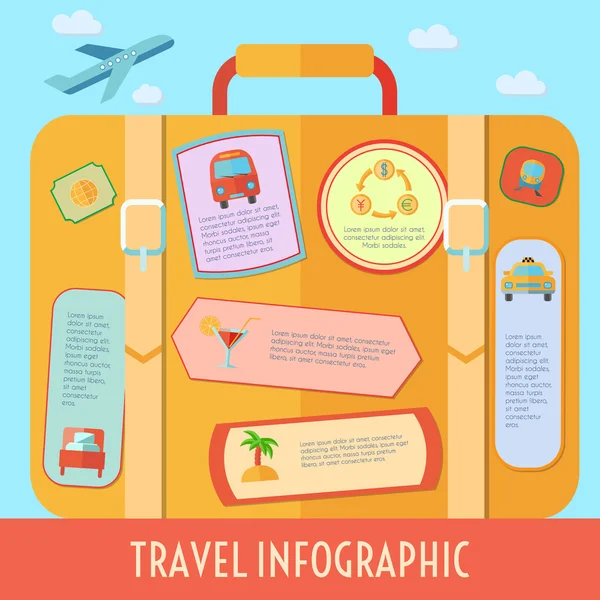 Σύνολο infographics ταξίδια — Διανυσματικό Αρχείο