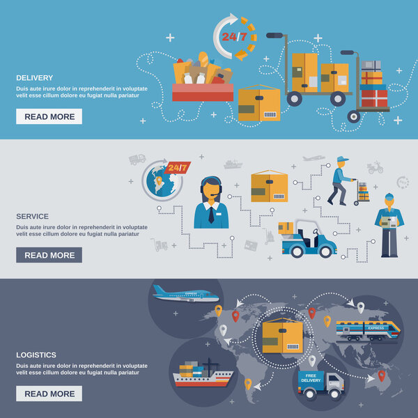 Набор баннеров доставки
