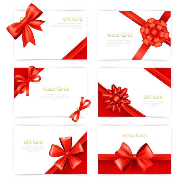 Set di carte regalo — Vettoriale Stock