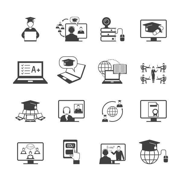 Icône de l'éducation en ligne — Image vectorielle