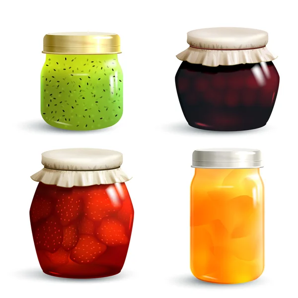 Jam jar set — стоковый вектор