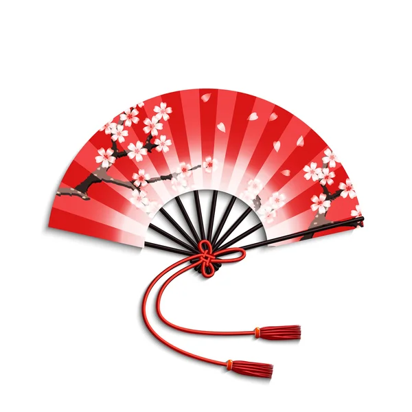 Japanse opvouwbare fan — Stockvector