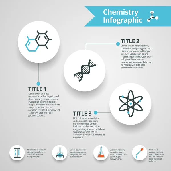 Ensemble d'infographie de chimie — Image vectorielle