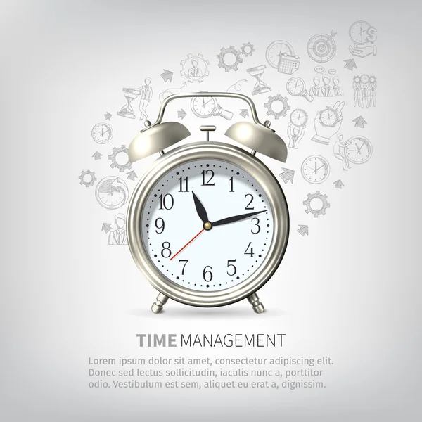 Affiche gestion du temps — Image vectorielle