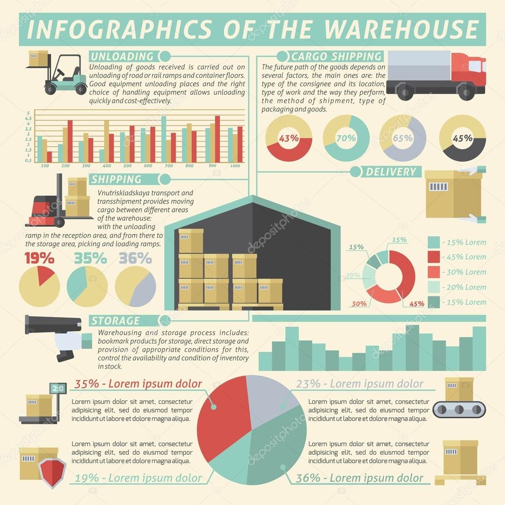Warehouse Infographic Set