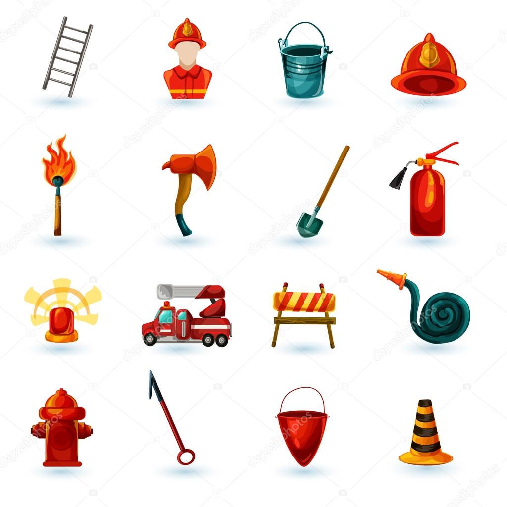 Firefighter Icons Set