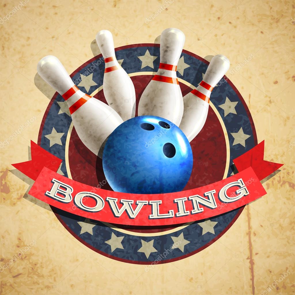 Bowling Emblem Background Stock Vector by ©macrovector 70842251
