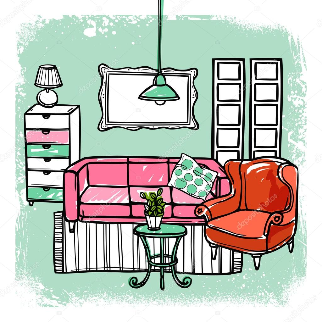 Furniture Sketch Illustration