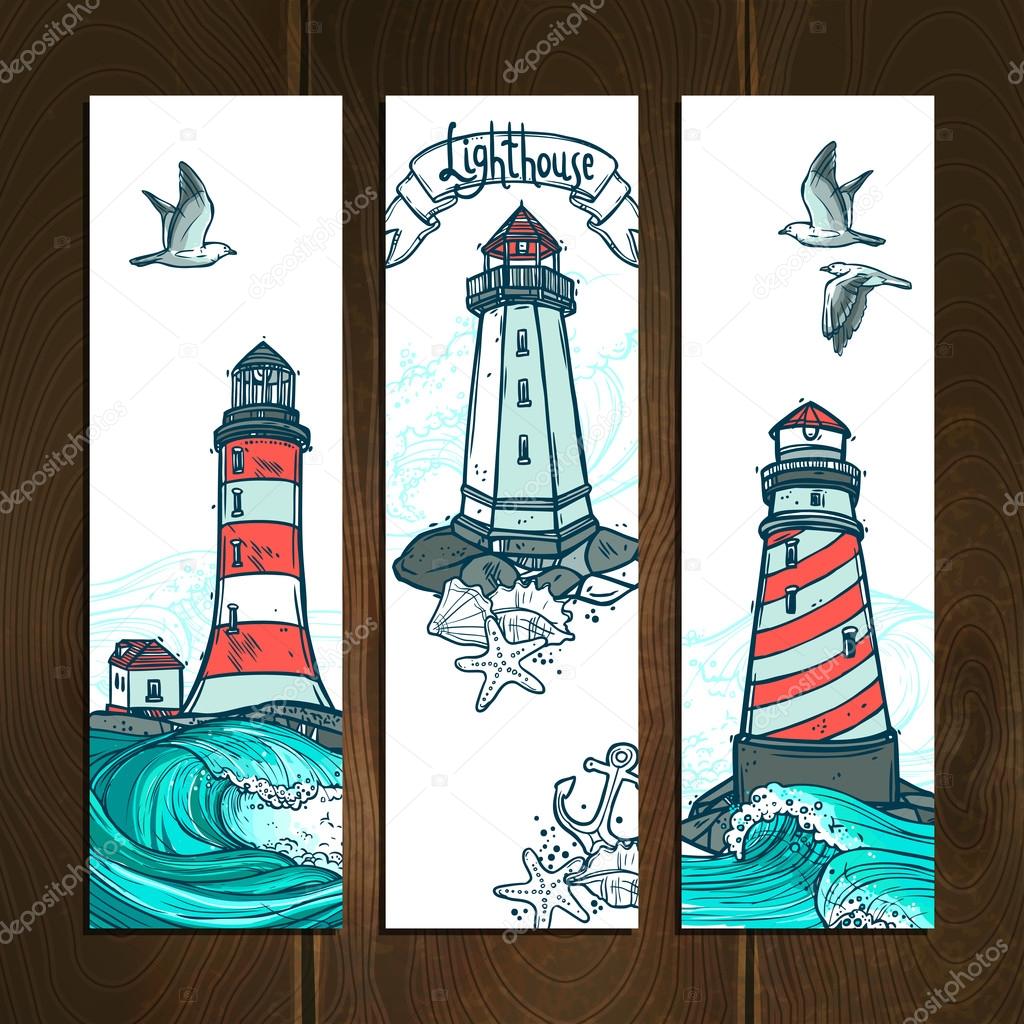 Lighthouse Banner Set