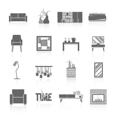 Oturma odası Icons Set