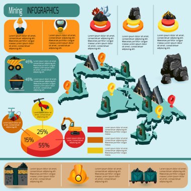 Mining Infographics Set clipart