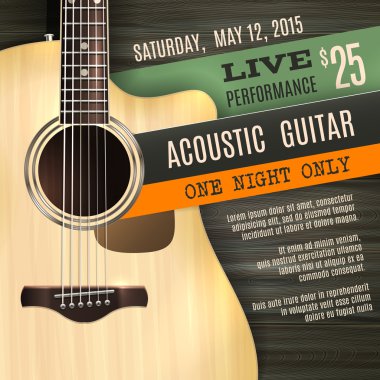 akustik gitar poster