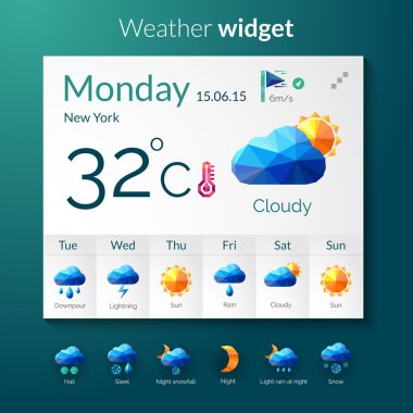 Hava poligonal Widget